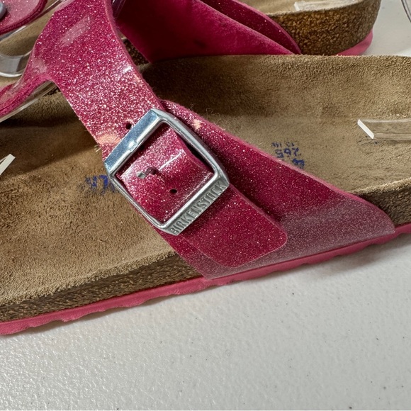 Birkenstock Pink Glitter Gizeh Sandals Women’s Comfort Summer Shoes Size 41 - Picture 4 of 16